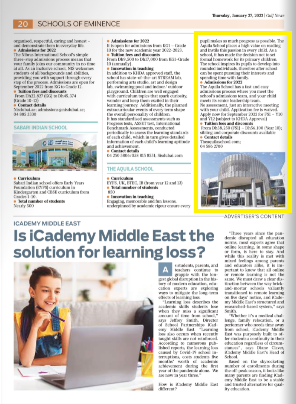 TAS - Schools of Eminence Article 2